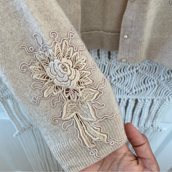 Vintage Embellished Cardigan Wool Blend - Picture 3 of 7